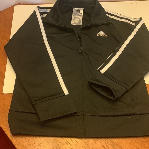 Adidas black tracksuit jacket jogger pant set size 5. In good condition. - Picture 4 of 13